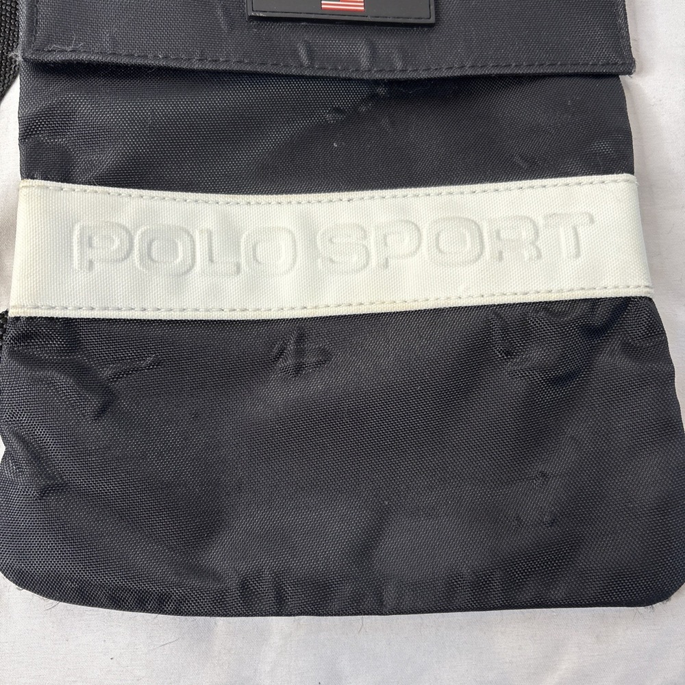 Vintage 90s Y2K Ralph Lauren‎ Polo Sport Crossbody Bag Purse Travel Black - Picture 11 of 11